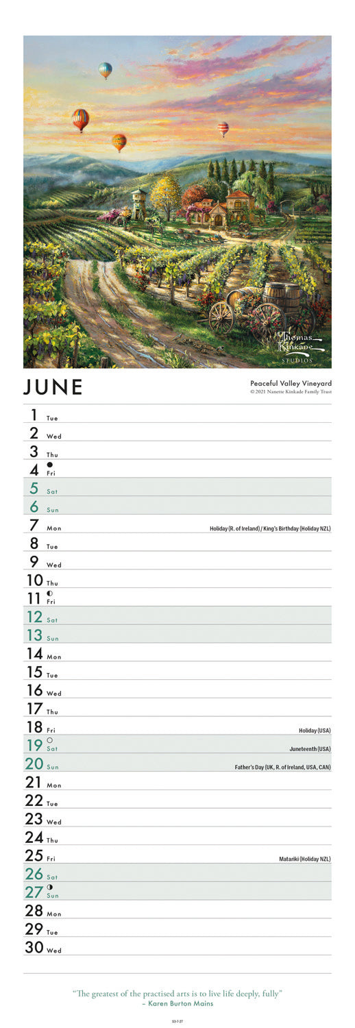 Kinkade, Studios Slim Calendar 2027