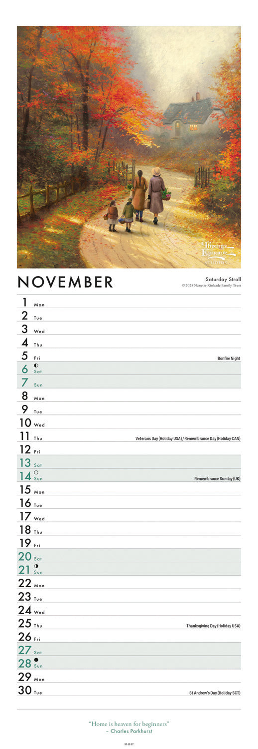 Kinkade, Studios Slim Calendar 2027