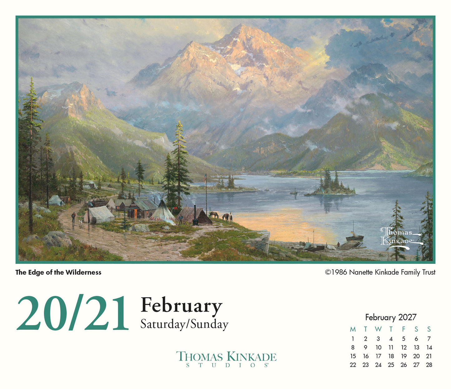 Kinkade, Studios Box Calendar 2027