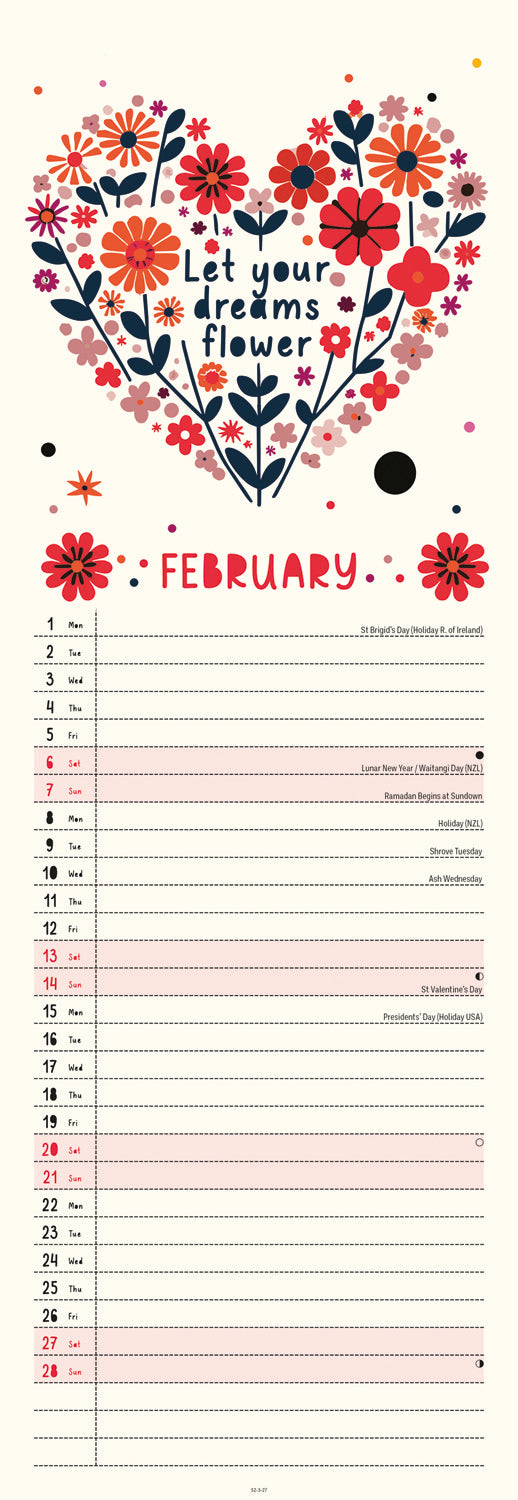 Brilliantly Brave Slim Calendar 2027