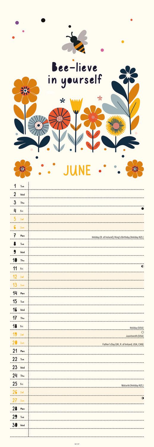Brilliantly Brave Slim Calendar 2027
