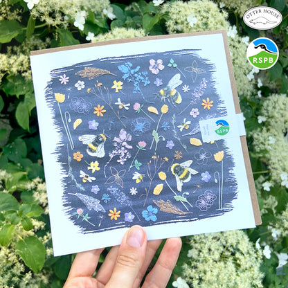 RSPB Beyond The Hedgerow Card Collection - Bee Amongst Flowers