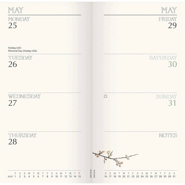 Country Diary, Edith Holden Slim Dlx Diary 2026