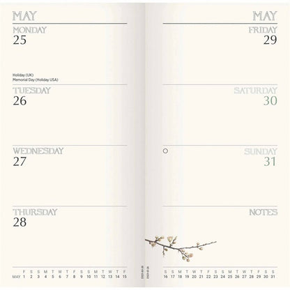 Country Diary, Edith Holden Slim Dlx Diary 2026