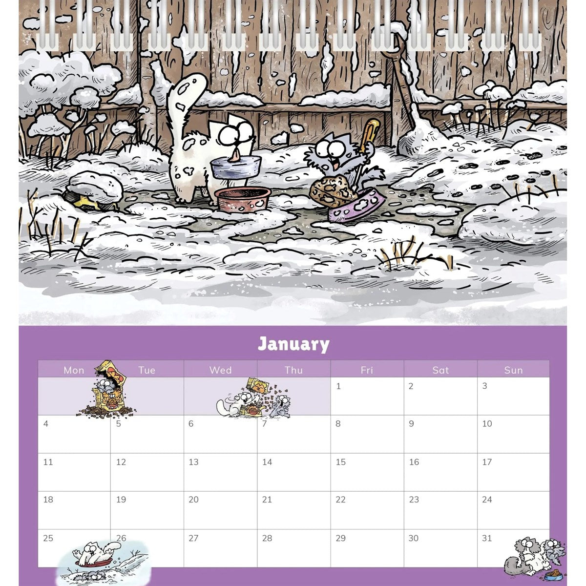Simons Cat Easel Calendar 2027