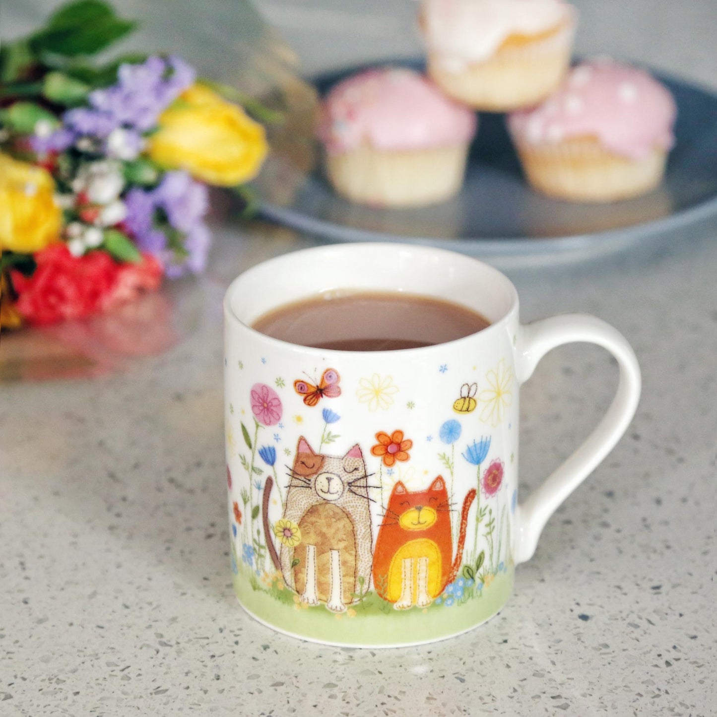 Cats & Flowers - Tarka Mug