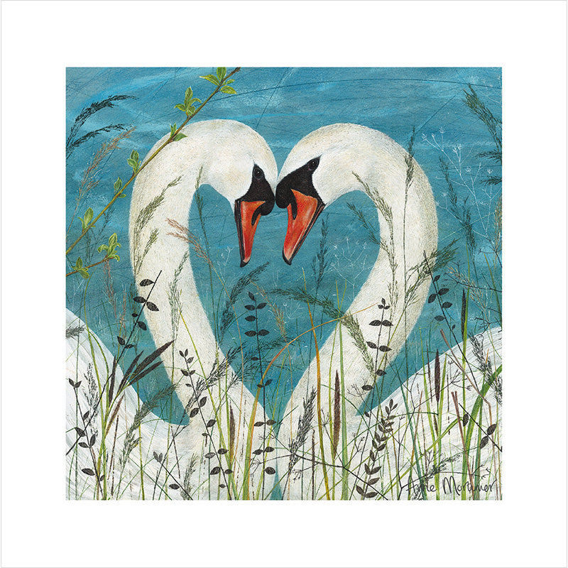 Enchanted Wildlife Card - Swans
