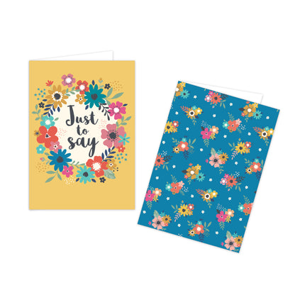 Bohemia Stationery - (12 Cards) A6 Notecard Pack - Little Flowers