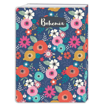 Bohemia Stationery - Plastic Cover Notebook - Flowers