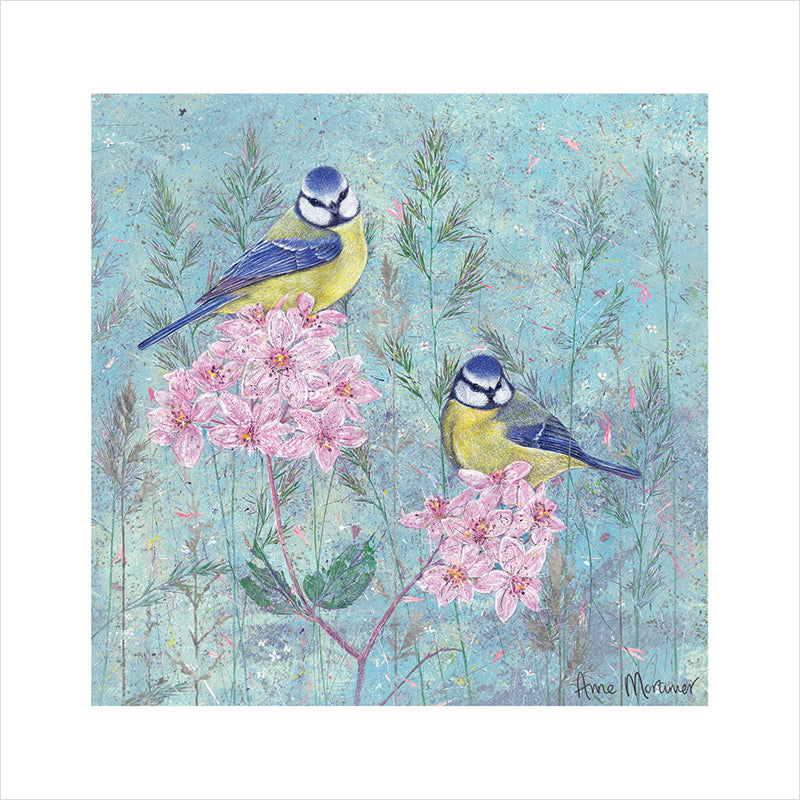 Enchanted Wildlife Card - Blue Tits