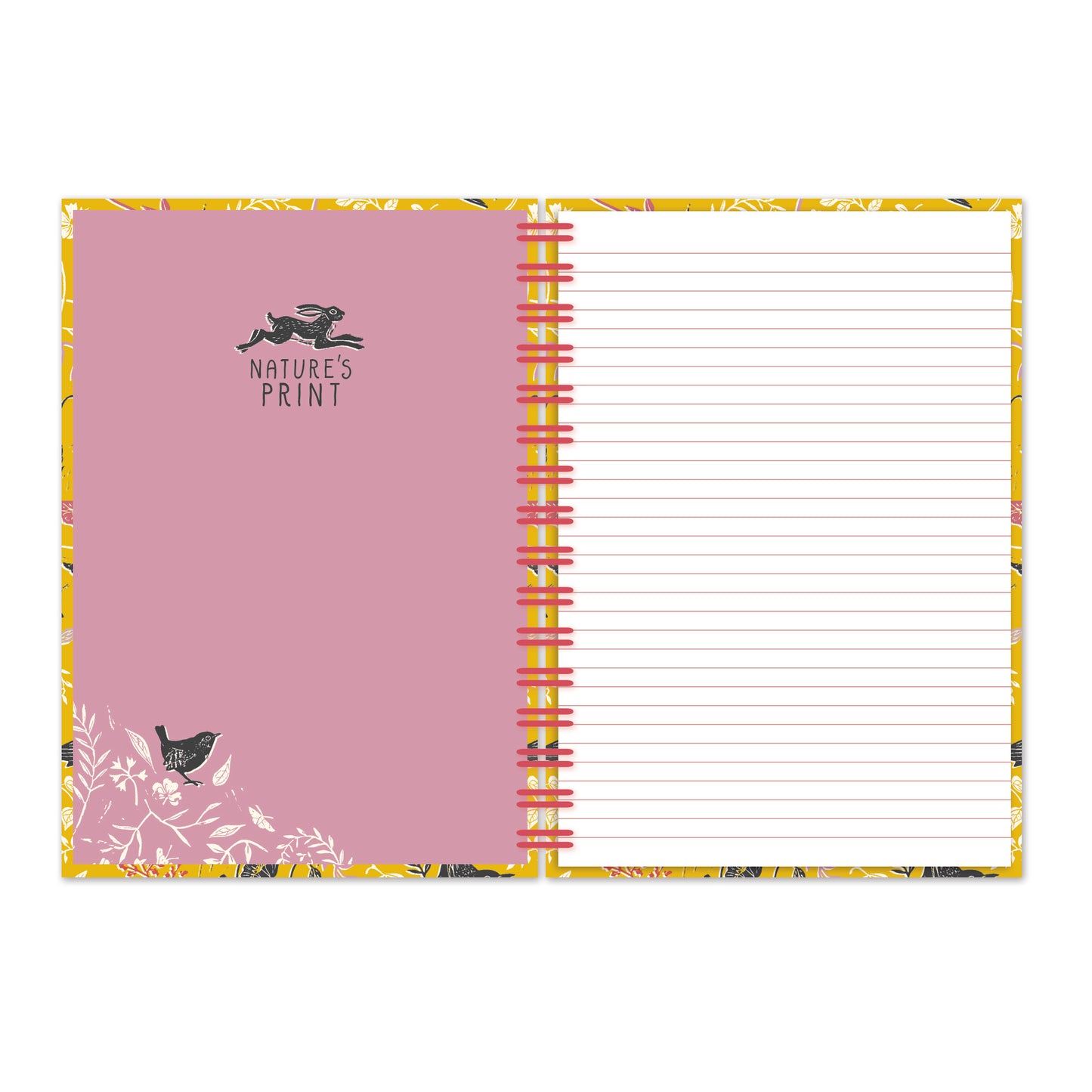 RSPB Natures Print - Hardcover Notebook (A5 Wiro) - Beautiful Birds