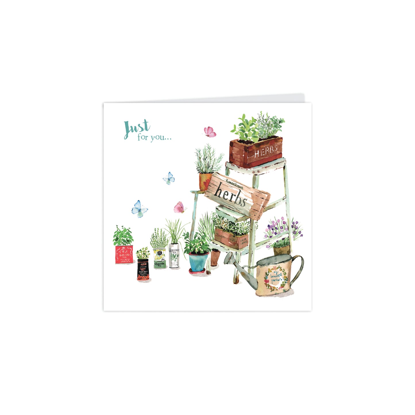 Notecard Pack (10 Cards) - Teacups & Herbs