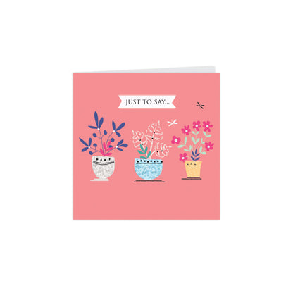 Notecard Pack (10 Cards) - Flowerpot Pattern