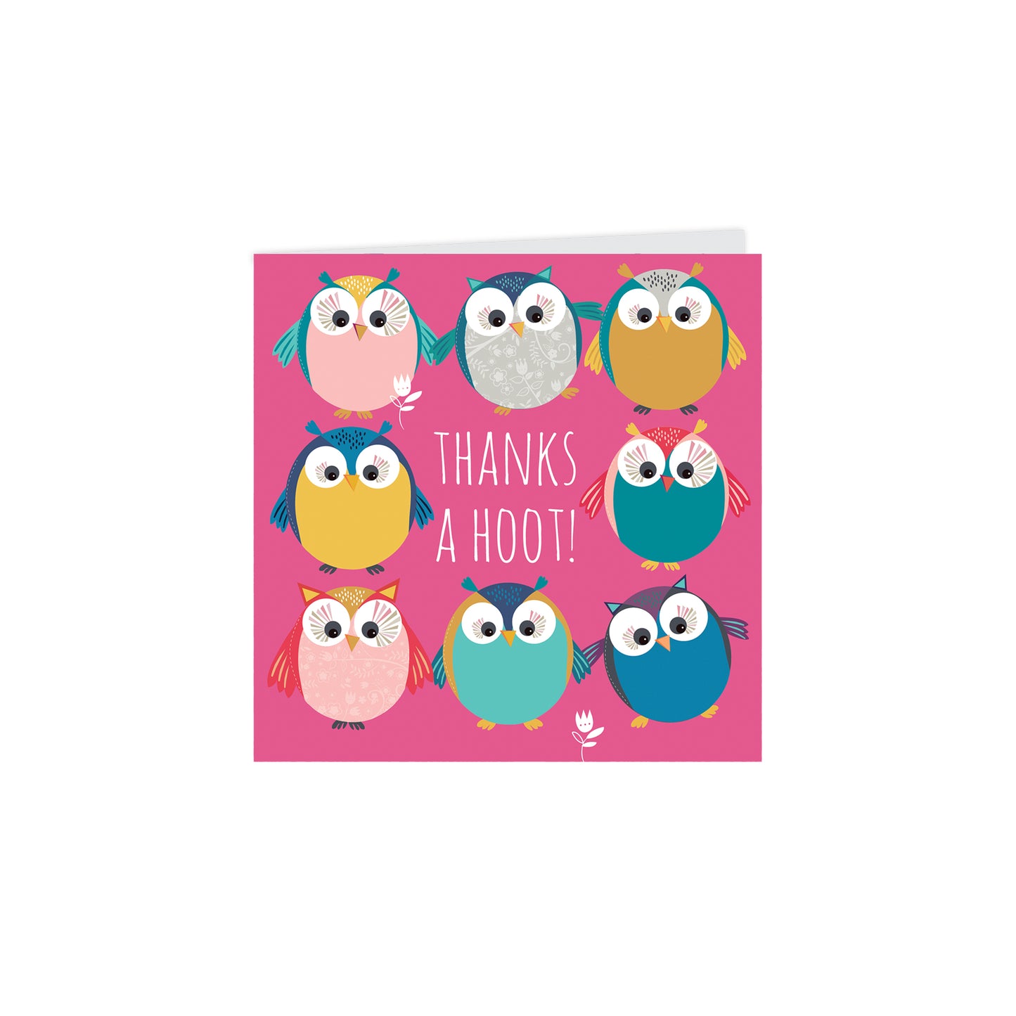 Little Owls Stationery - (10 Cards) Square Notecard Pack