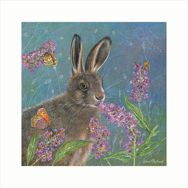 Enchanted Wildlife Card - Wild Rabbit & Butterflies