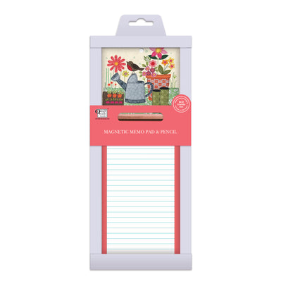 Magnetic Memo Pad - Robin & Watering Can