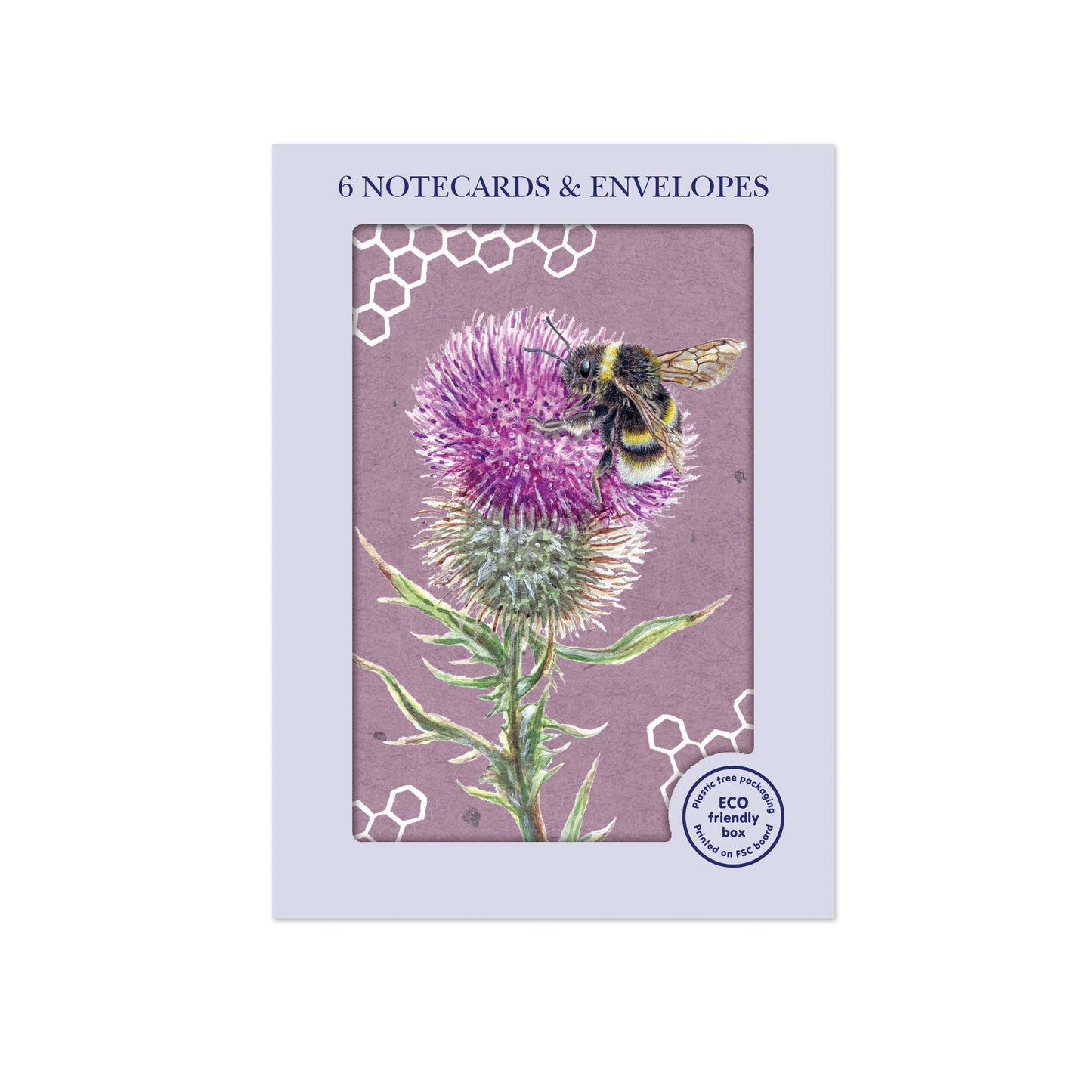 RSPB - In The Wild Stationery - (6 Cards) Small Notecards - Thistle & Bee