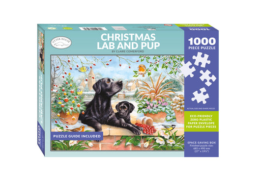 Christmas Lab & Pup - 1000 Piece Jigsaw Puzzle