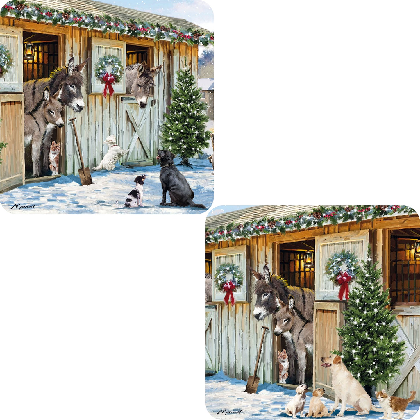 Luxury Christmas Card Pack - Christmas Stable Friends