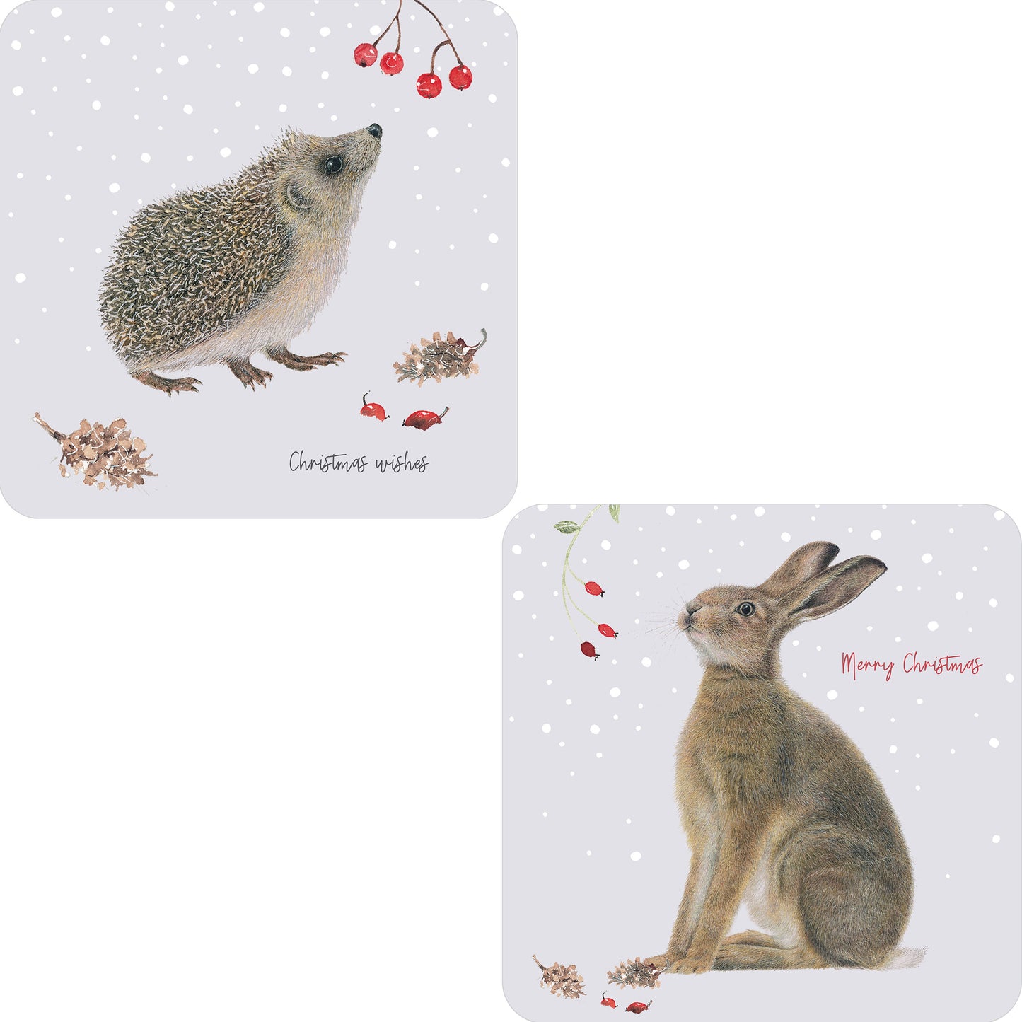 Luxury Christmas Card Pack - Snowflakes & Berries