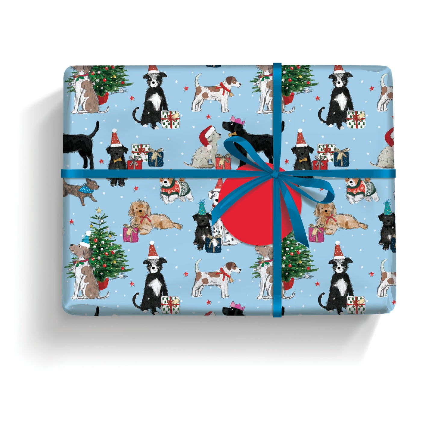 Christmas Wrap & Tags - Dogs At Christmas (5 Sheets & 5 Tags)