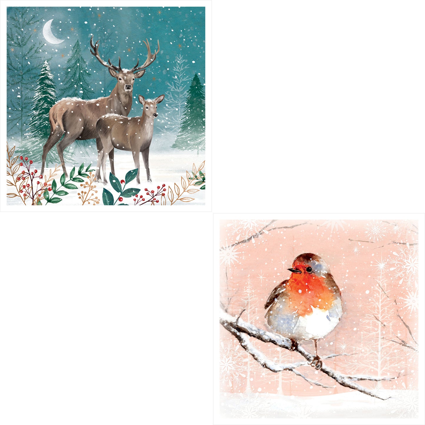 Snow Is Falling  - RSPB Luxury Christmas 10 Card Pack