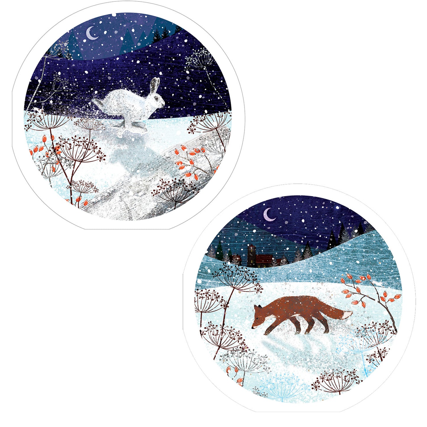 Wintry Night - RSPB Luxury Christmas 10 Card Pack