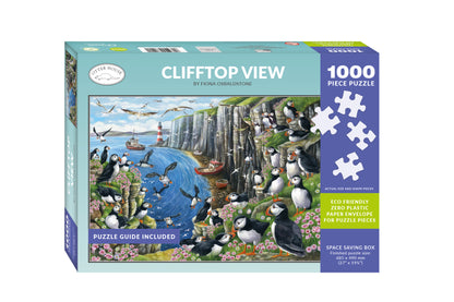 Clifftop View - Puffin - 1000 Piece Jigsaw Puzzle