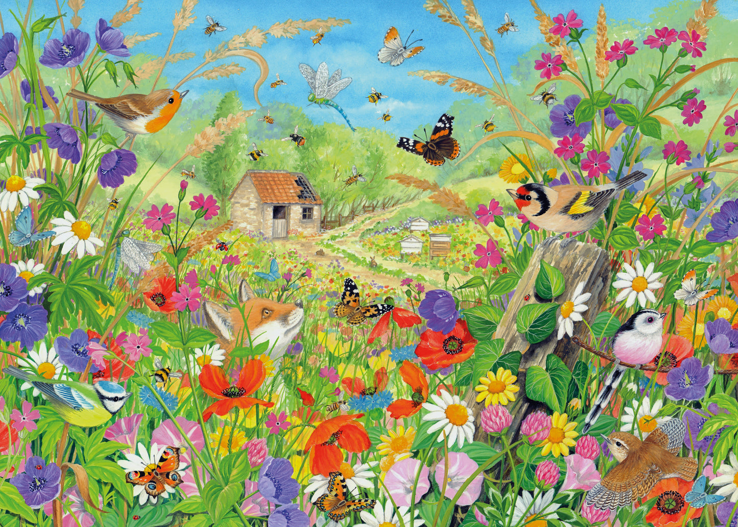 The British Bee Charity - Wildlife Meadow - 1000 Piece Jigsaw Puzzle