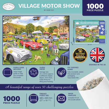 Village Motor Show - 1000 Piece Jigsaw Puzzle