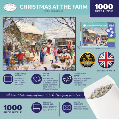 Christmas At The Farm - 1000 Piece Jigsaw Puzzle