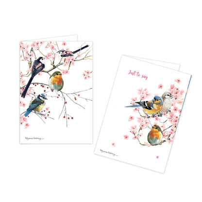 Notecard Pack (12 Cards) - Birds, Blossom & Berries