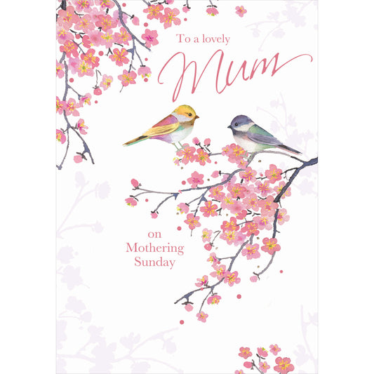 Mother's Day Card - Birds & Blossom