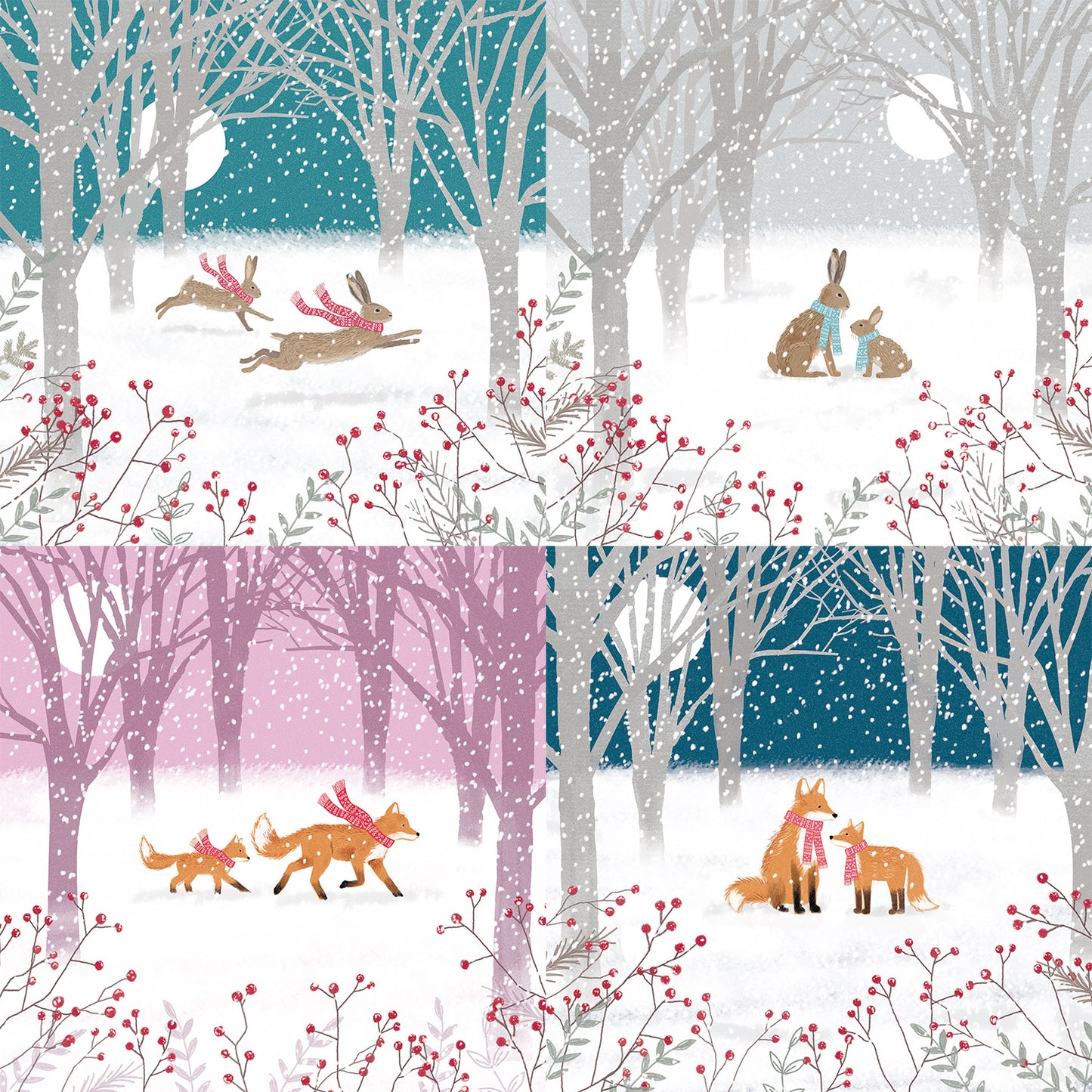 Assorted Christmas Cards - Woodland Wildlife