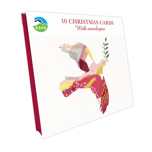 Peace & Joy - RSPB Small Square Christmas 10 Card Pack