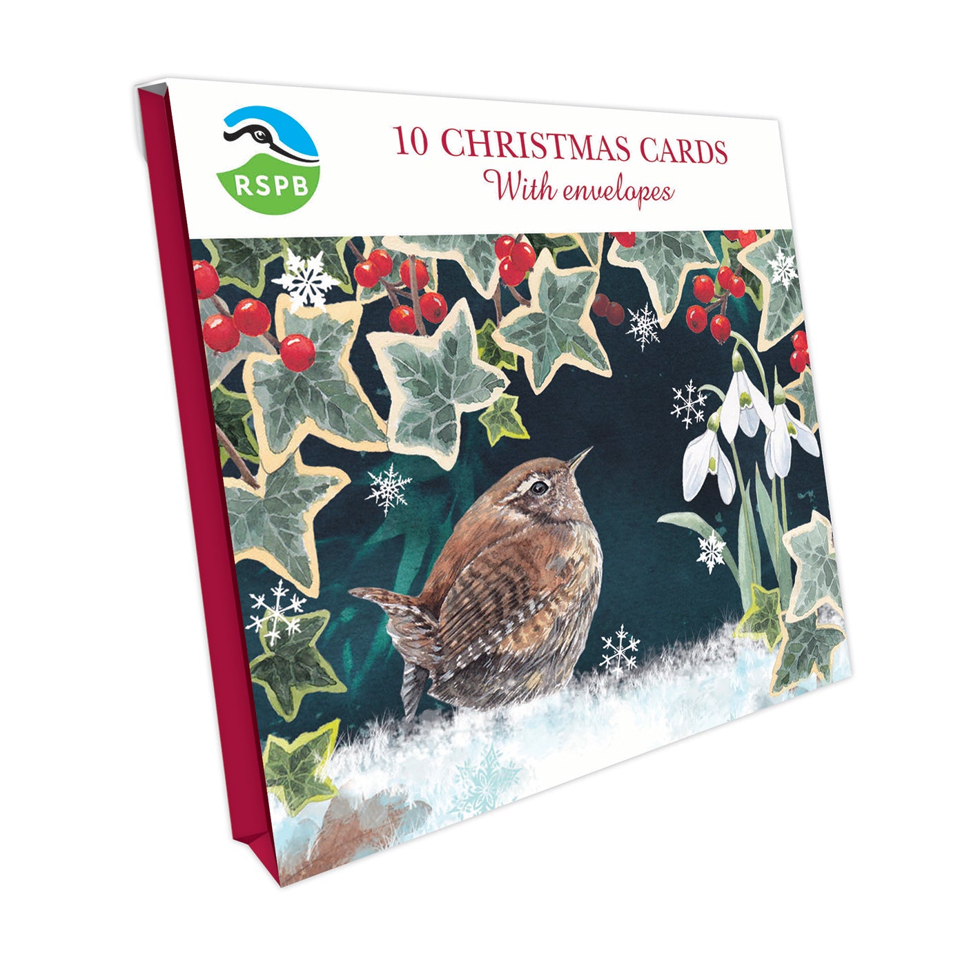 Wren & Ivy - RSPB Small Square Christmas 10 Card Pack