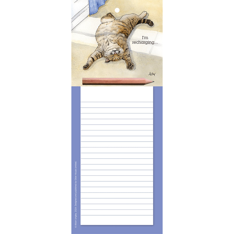 Magnetic Memo Pad - Alison's Animals - I'm Recharging