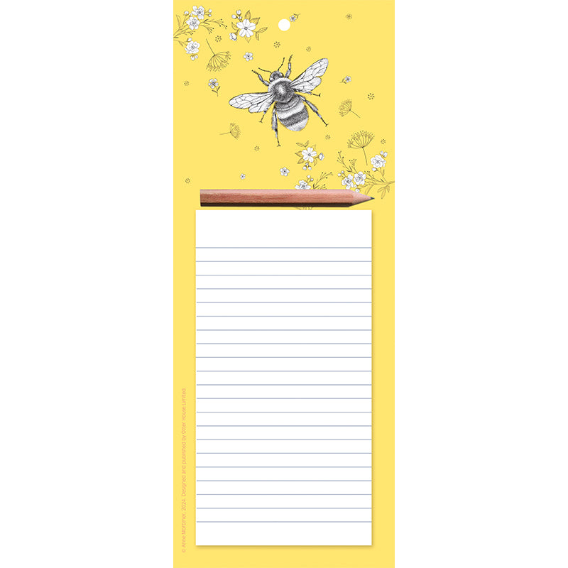 Magnetic Memo Pad - Floral Bee