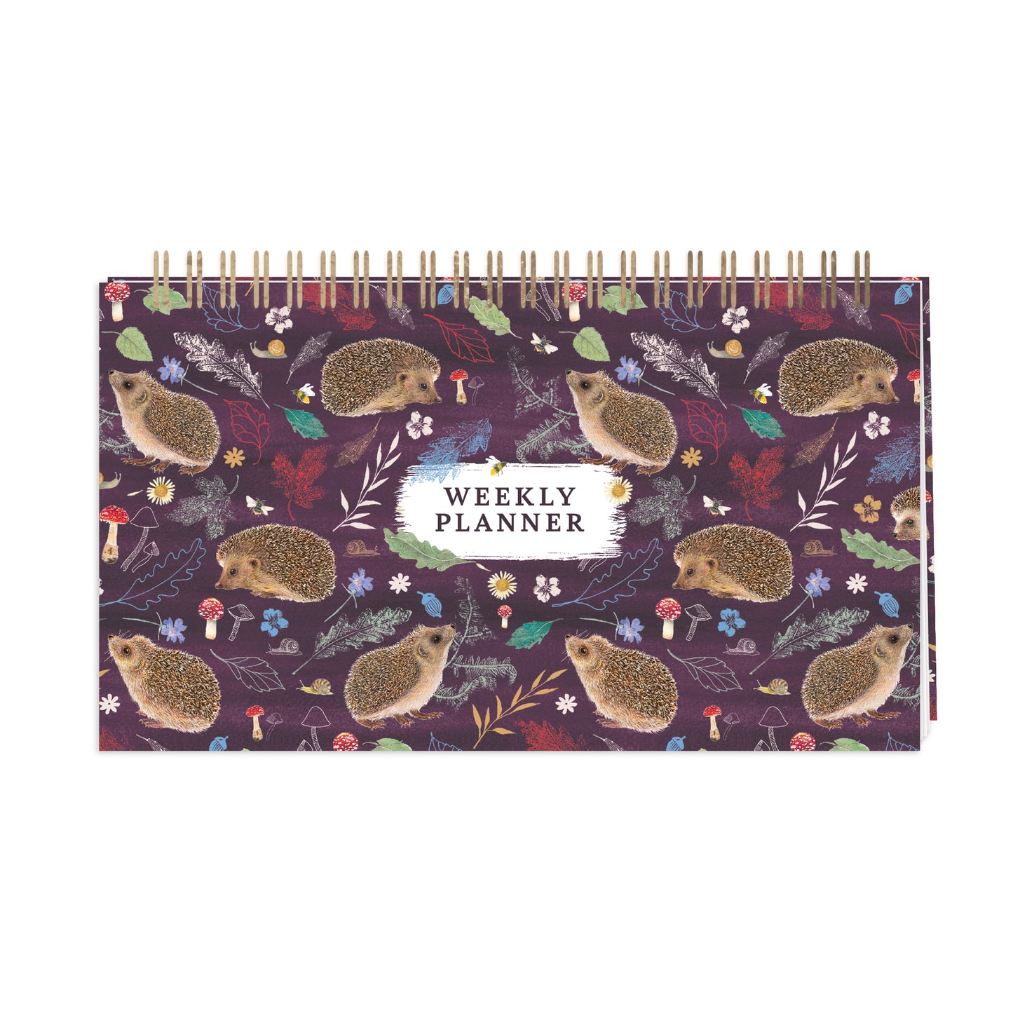 RSPB Beyond The Hedgerow Stationery - Weekly Planner - Hedgehogs Amongst Leaves