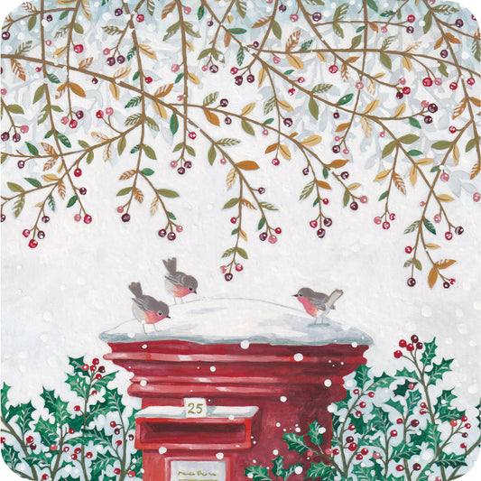 Luxury Charity Christmas Card Pack - Robin Post