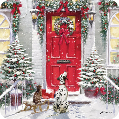 Luxury Charity Christmas Card Pack - Doorstep Visitors