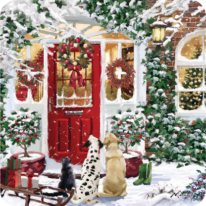 Luxury Charity Christmas Card Pack - Doorstep Visitors