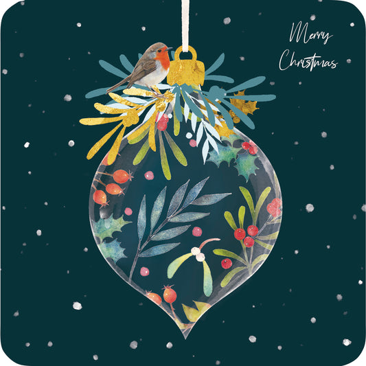 Luxury Charity Christmas Card Pack - Rosehips & Robins