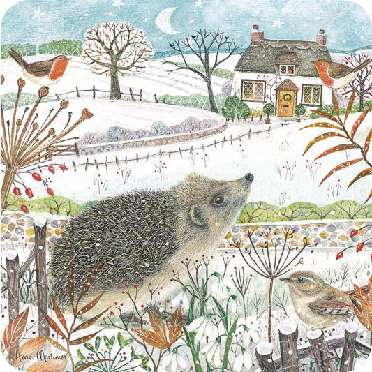 Luxury Charity Christmas Card Pack - Country Hedgehogs