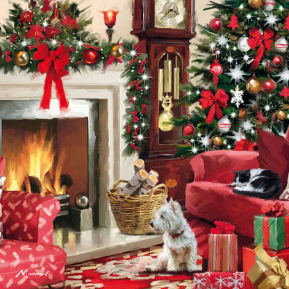 Assorted Christmas Cards - Fireside Naps