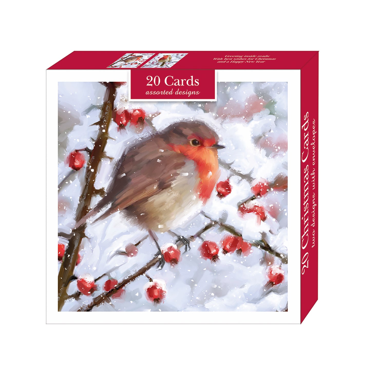 Assorted Christmas Cards - Hawthorn & Berry Robins