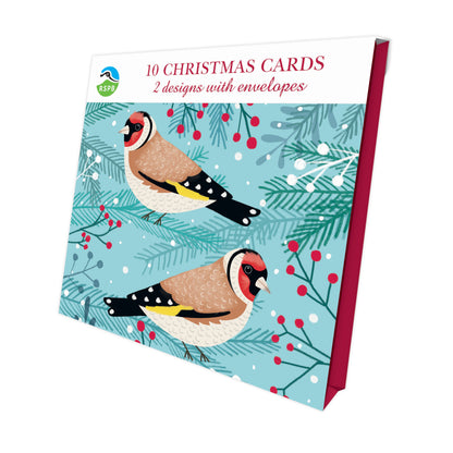 RSPB Luxury Christmas Cards (10 Cards) - Birds & Berries