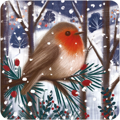 RSPB Luxury Christmas Cards (10 Cards) - Winter Woodland