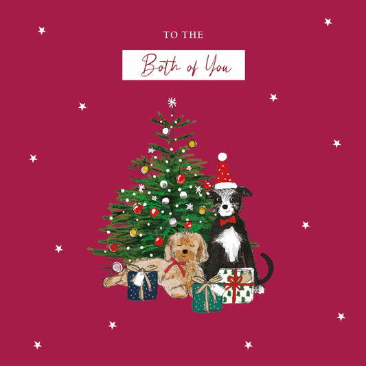 Christmas Card (Single) - To The Both Of You - Dogs, Tree & Gifts