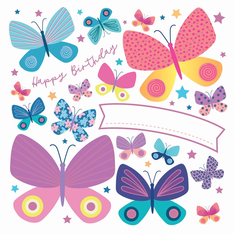 Pattern Happy Card Collection - Birthday Butterflies – Otter House